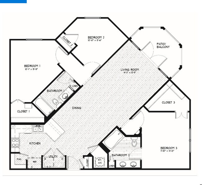 C1 - Harbor Shores I 3201 floor plan